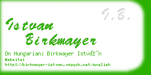 istvan birkmayer business card